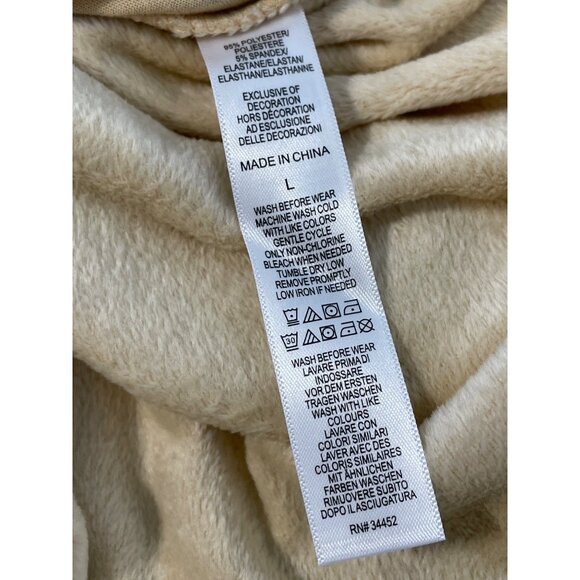 Cuddl Duds Double Plush Velour Tunic Shirt Size Large Button Front Soft Gold - Picture 5 of 7